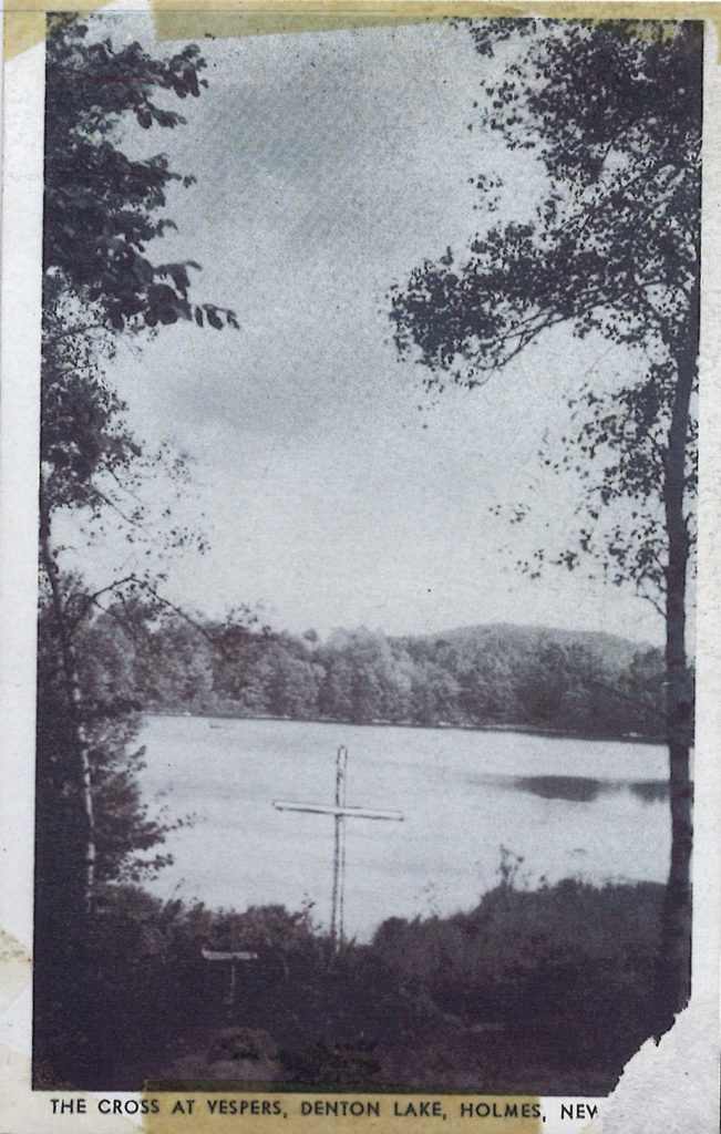birch cross Denton Lake postcard gw_12 Holmes Camp & Retreat Center